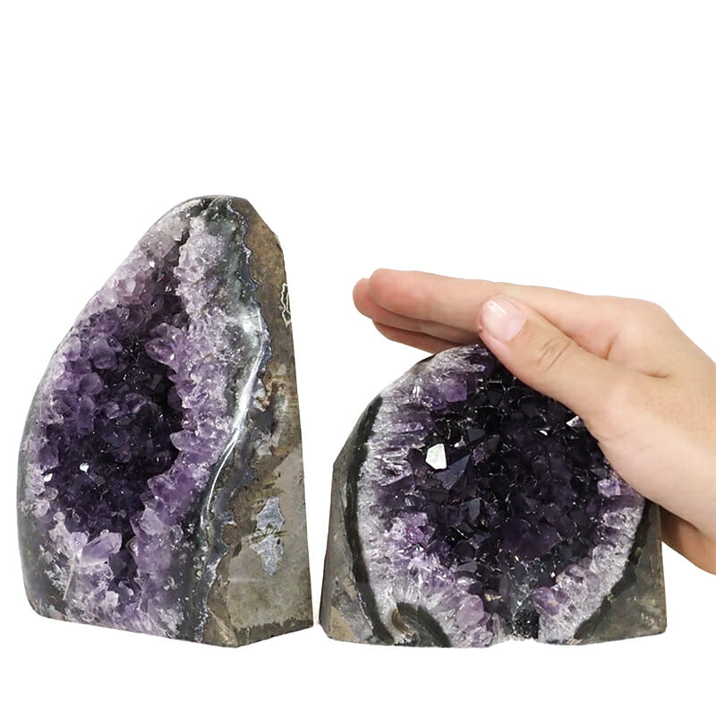 1.72kg Amethyst Polished Crystal Geode Specimen Set 2 Pieces DK806 4 1.72kg Amethyst Polished Crystal Geode Specimen Set 2 Pieces DK806 | Himalayan Salt Factory