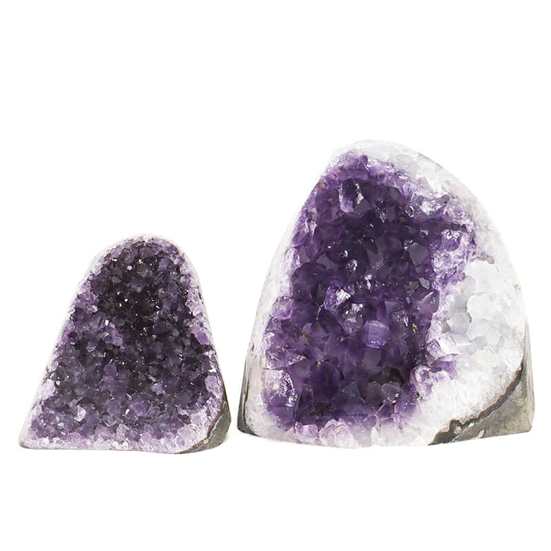 1.72kg Amethyst Polished Crystal Geode Specimen Set 2 Pieces DK811 3 1.72kg Amethyst Polished Crystal Geode Specimen Set 2 Pieces DK811 | Himalayan Salt Factory