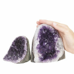 1.72kg Amethyst Polished Crystal Geode Specimen Set 2 Pieces DK811 5 1.72kg Amethyst Polished Crystal Geode Specimen Set 2 Pieces DK811 | Himalayan Salt Factory