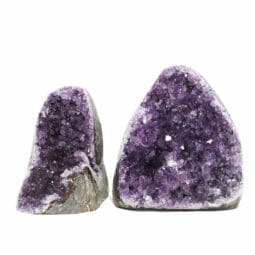 1.87kg Amethyst Polished Crystal Geode Specimen Set 2 Pieces DK813 | Himalayan Salt Factory