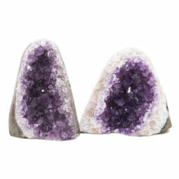 1.71kg Amethyst Polished Crystal Geode Specimen Set 2 Pieces DK815 | Himalayan Salt Factory