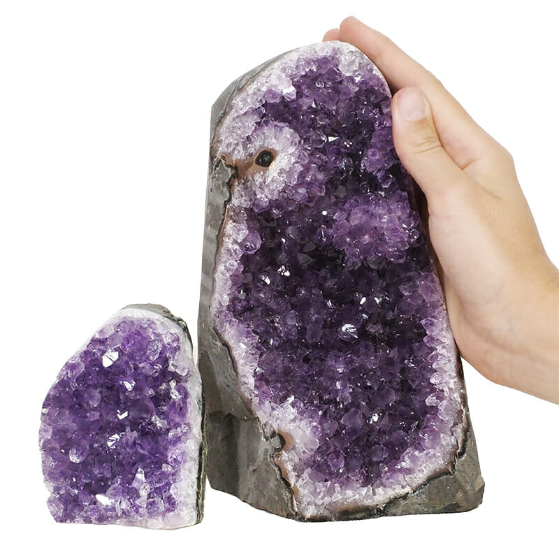 2.37kg Amethyst Polished Crystal Geode Specimen Set 2 Pieces DK817 4 2.37kg Amethyst Polished Crystal Geode Specimen Set 2 Pieces DK817 | Himalayan Salt Factory