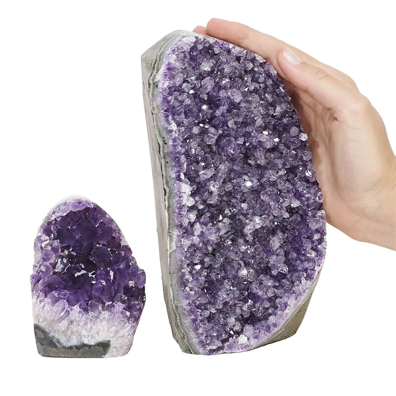 2.42kg Amethyst Polished Crystal Geode Specimen Set 2 Pieces DK819 4 2.42kg Amethyst Polished Crystal Geode Specimen Set 2 Pieces DK819 | Himalayan Salt Factory