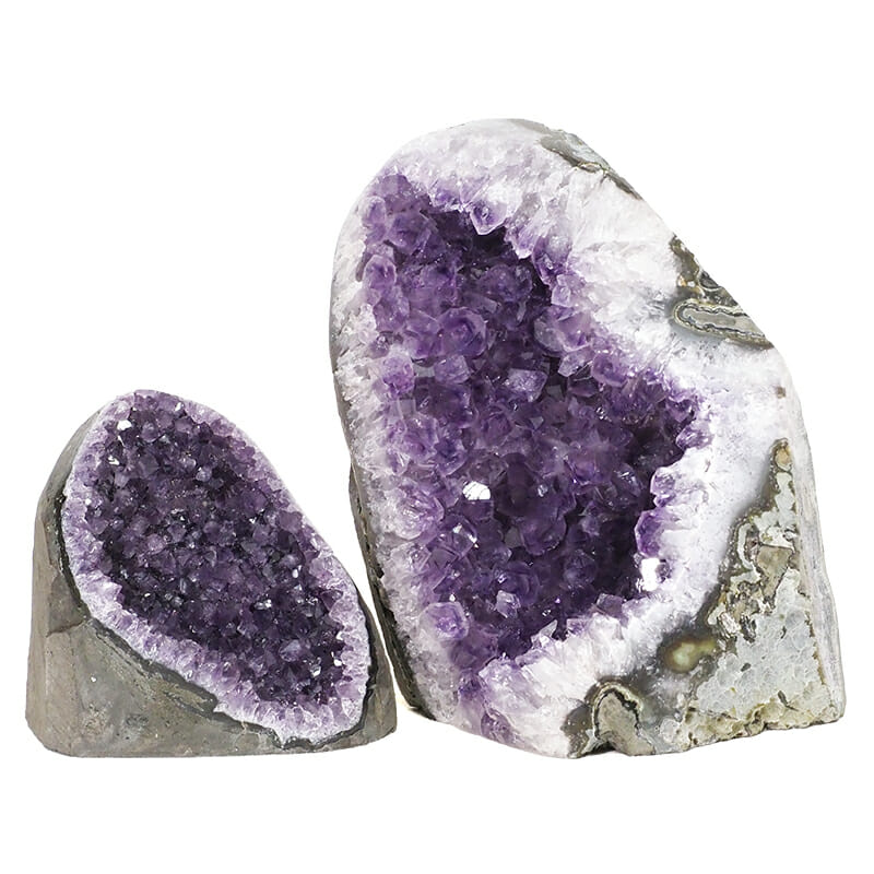 2.43kg Amethyst Polished Crystal Geode Specimen Set 2 Pieces DK820 3 2.43kg Amethyst Polished Crystal Geode Specimen Set 2 Pieces DK820 | Himalayan Salt Factory
