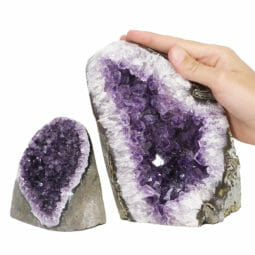 2.43kg Amethyst Polished Crystal Geode Specimen Set 2 Pieces DK820 5 2.43kg Amethyst Polished Crystal Geode Specimen Set 2 Pieces DK820 | Himalayan Salt Factory