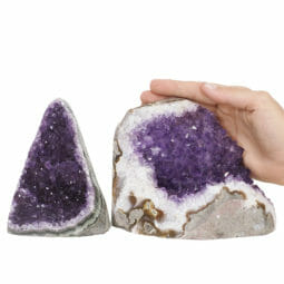 2.08kg Amethyst Polished Crystal Geode Specimen Set 2 Pieces DK822 5 2.08kg Amethyst Polished Crystal Geode Specimen Set 2 Pieces DK822 | Himalayan Salt Factory