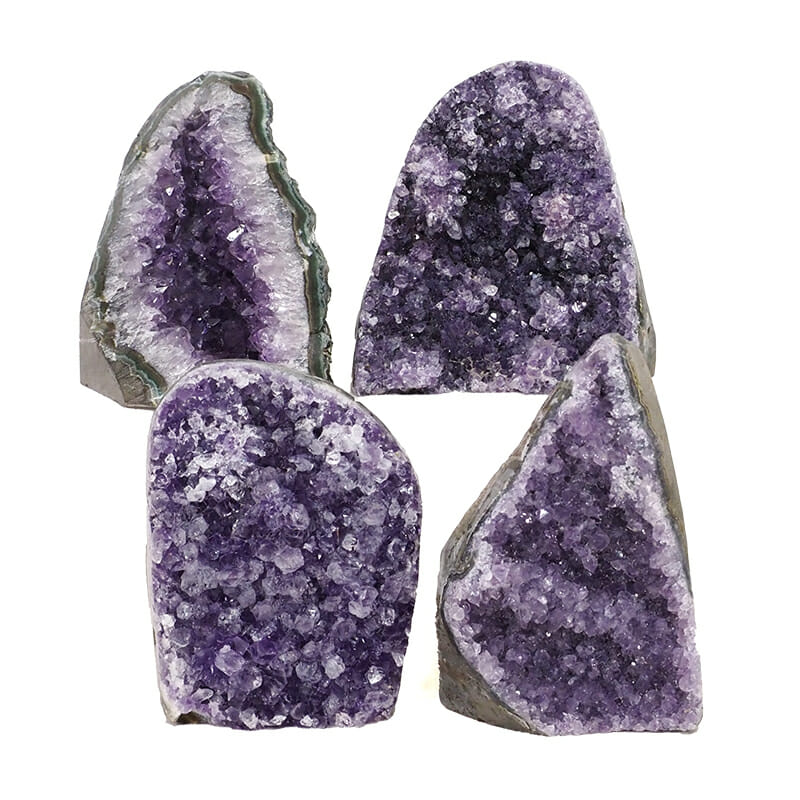 1.90kg Amethyst Polished Crystal Geode Specimen Set 4 Pieces J1966 3 1.90kg Amethyst Polished Crystal Geode Specimen Set 4 Pieces J1966 | Himalayan Salt Factory