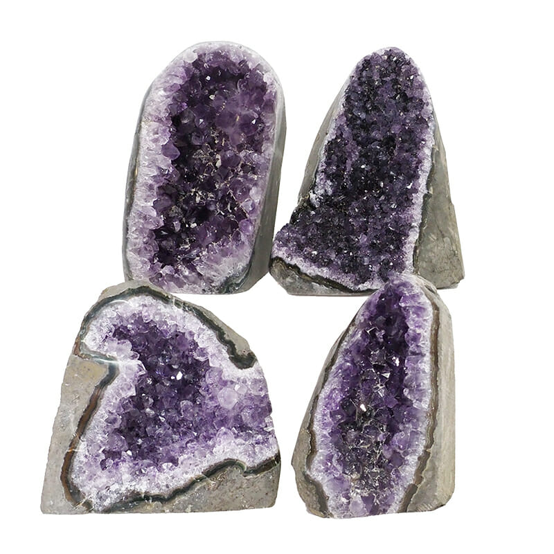 2.77kg Amethyst Polished Crystal Geode Specimen Set 4 Pieces J1967 3 2.77kg Amethyst Polished Crystal Geode Specimen Set 4 Pieces J1967 | Himalayan Salt Factory
