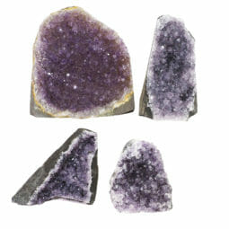 2.40kg Amethyst Crystal Geode Specimen Set 4 Pieces J1977 | Himalayan Salt Factory