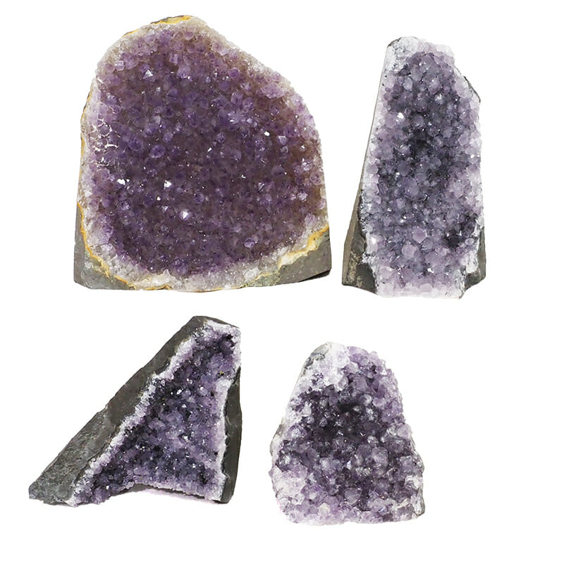2.40kg Amethyst Crystal Geode Specimen Set 4 Pieces J1977 3 2.40kg Amethyst Crystal Geode Specimen Set 4 Pieces J1977 | Himalayan Salt Factory