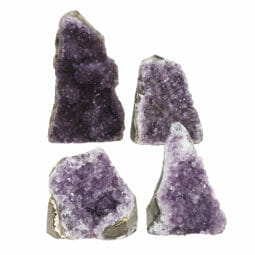 2.21kg Amethyst Crystal Geode Specimen Set 4 Pieces J1978 | Himalayan Salt Factory