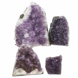 2.74kg Amethyst Crystal Geode Specimen Set 4 Pieces J1982 | Himalayan Salt Factory
