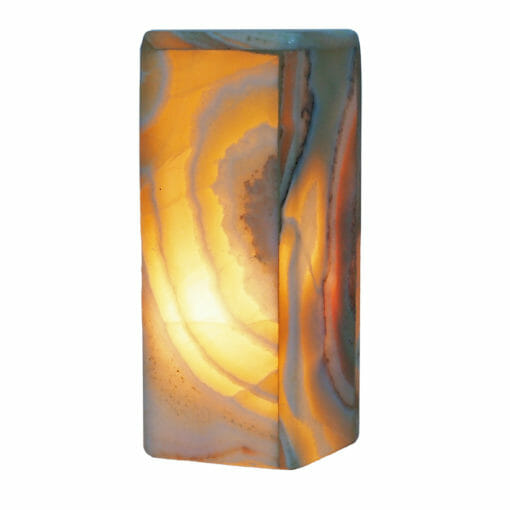 Natural Banded Onyx Rectangle Lamp