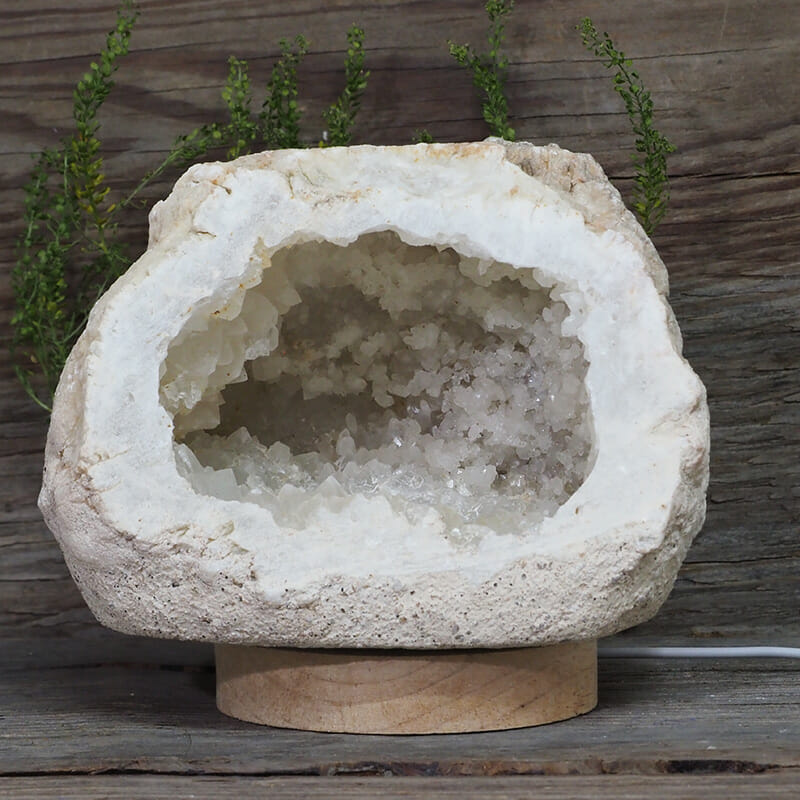2.73kg Natural Calcite Geode Lamp with Large LED Light Base DN1644 4 2.73kg Natural Calcite Geode Lamp with Large LED Light Base DN1644 | Himalayan Salt Factory