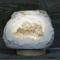 2.73kg Natural Calcite Geode Lamp with Large LED Light Base DN1644 | Himalayan Salt Factory