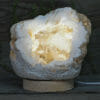 1.95kg Natural Calcite Geode Lamp with Large LED Light Base DN1646 1 1.95kg Natural Calcite Geode Lamp with Large LED Light Base DN1646 | Himalayan Salt Factory