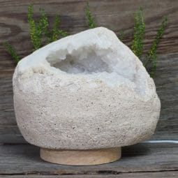 2.87kg Natural Calcite Geode Lamp with Large LED Light Base DN1607 8 2.87kg Natural Calcite Geode Lamp with Large LED Light Base DN1607 | Himalayan Salt Factory