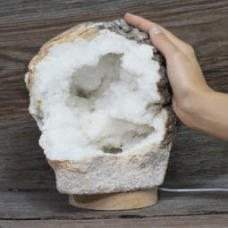 3.86kg Natural Calcite Geode Lamp with Large LED Light Base DN1614 9 3.86kg Natural Calcite Geode Lamp with Large LED Light Base DN1614 | Himalayan Salt Factory
