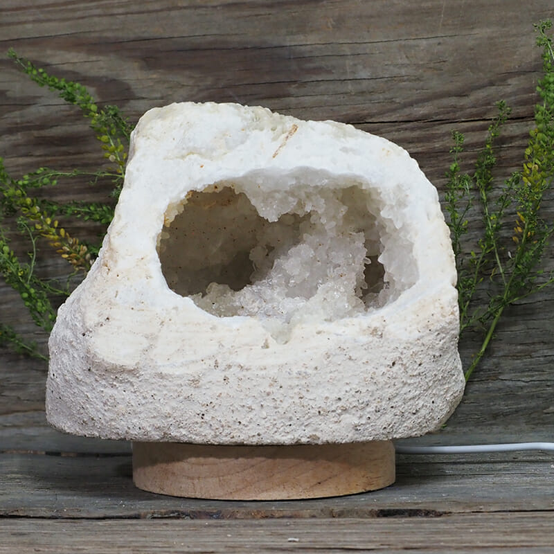 2.40kg Natural Calcite Geode Lamp with Large LED Light Base DN1622 4 2.40kg Natural Calcite Geode Lamp with Large LED Light Base DN1622 | Himalayan Salt Factory