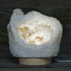 2.35kg Natural Calcite Geode Lamp with Large LED Light Base DN1625 | Himalayan Salt Factory