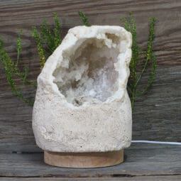 1.94kg Natural Calcite Geode Lamp with Large LED Light Base DN1600 8 1.94kg Natural Calcite Geode Lamp with Large LED Light Base DN1600 | Himalayan Salt Factory