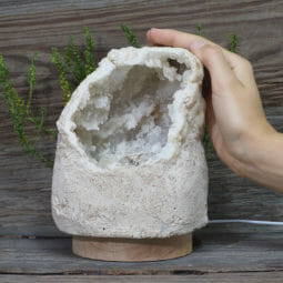 1.94kg Natural Calcite Geode Lamp with Large LED Light Base DN1600 9 1.94kg Natural Calcite Geode Lamp with Large LED Light Base DN1600 | Himalayan Salt Factory