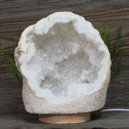 2.82kg Natural Calcite Geode Lamp with Large LED Light Base DN1603 8 2.82kg Natural Calcite Geode Lamp with Large LED Light Base DN1603 | Himalayan Salt Factory