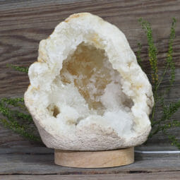 2.23kg Natural Calcite Geode Lamp with Large LED Light Base DN1634 8 2.23kg Natural Calcite Geode Lamp with Large LED Light Base DN1634 | Himalayan Salt Factory