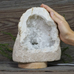 2.92kg Natural Calcite Geode Lamp with Large LED Light Base DN1637 9 2.92kg Natural Calcite Geode Lamp with Large LED Light Base DN1637 | Himalayan Salt Factory
