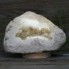 2.87kg Natural Calcite Geode Lamp with Large LED Light Base DN1638 | Himalayan Salt Factory