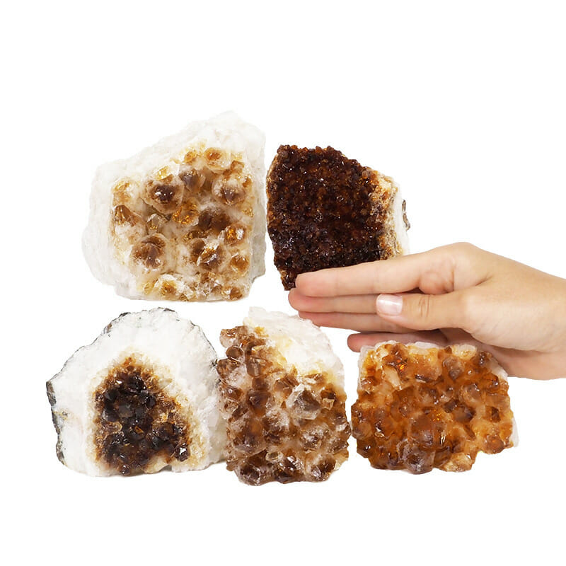 3.11kg Citrine Mini Cluster Specimen Set 5 Pieces DK780 4 3.11kg Citrine Mini Cluster Specimen Set 5 Pieces DK780 | Himalayan Salt Factory