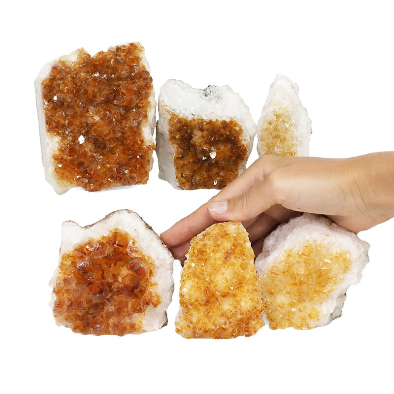 2.37kg Citrine Mini Cluster Specimen Set 6 Pieces DK798 4 2.37kg Citrine Mini Cluster Specimen Set 6 Pieces DK798 | Himalayan Salt Factory