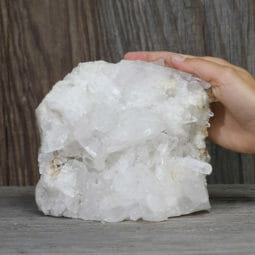2.44kg Natural Clear Quartz Cluster Lamp on LED Large Base DK712 | Himalayan Salt Factory