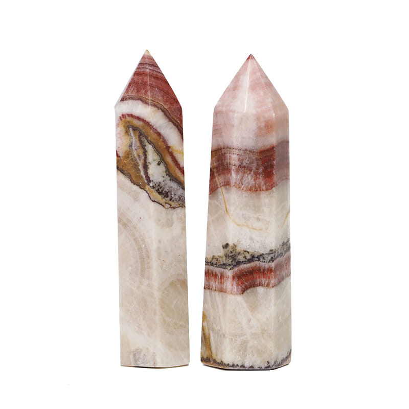 0.64kg Multicolored Calcite Terminated Point set of 2 DK717 3 0.64kg Multicolored Calcite Terminated Point set of 2 DK717 | Himalayan Salt Factory