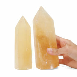1.24kg Orange Calcite Terminated Point set of 2 DK729 | Himalayan Salt Factory