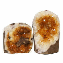 1.79kg Citrine Crystal Geode Specimen Set 2 Pieces N101 | Himalayan Salt Factory