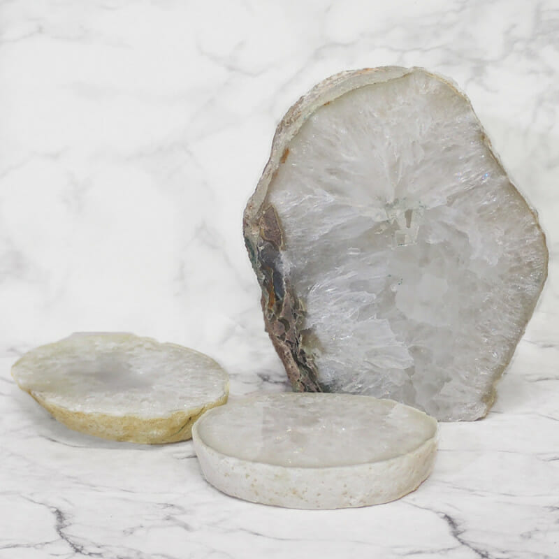 1.87kg Agate Crystal Lamp with 2 Agate Crystal Coasters S360 4 Agate Crystal Lamp with 2 Agate Crystal Coasters S360 | Himalayan Salt Factory