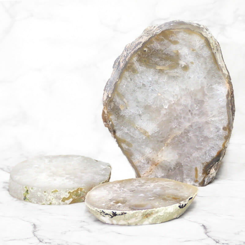 2.84kg Agate Crystal Lamp with 2 Agate Crystal Coasters S363 3 Agate Crystal Lamp with 2 Agate Crystal Coasters S363 | Himalayan Salt Factory