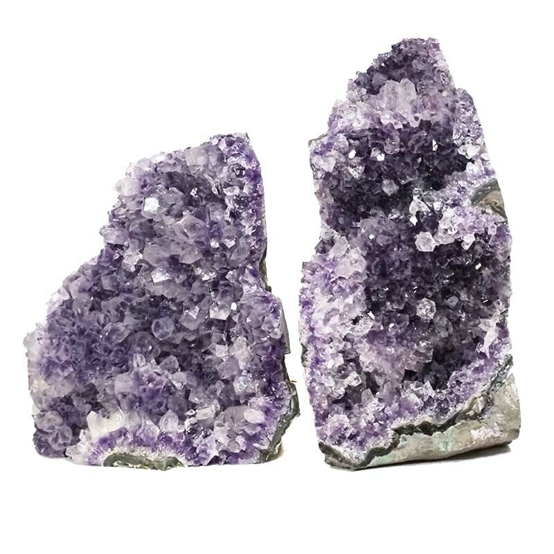 2.18kg Amethyst Crystal Geode Specimen Set 2 Pieces DS1964 3 Amethyst Crystal Druze Specimen Set 2 DS1964 | Himalayan Salt Factory