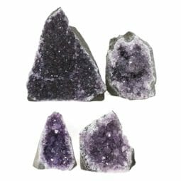 Amethyst Crystal Druze Specimen Set 4 L019 | Himalayan Salt Factory