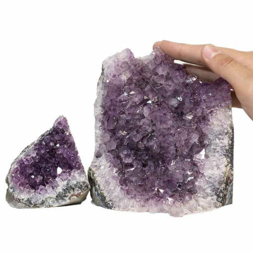 Amethyst Crystal Geode Specimen Set 2 Pieces P317 | Himalayan Salt Factory