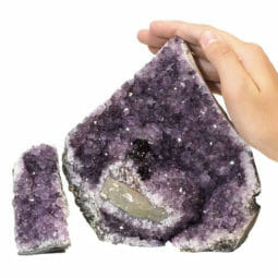 Amethyst Crystal Geode Specimen Set 2 Pieces P319 | Himalayan Salt Factory