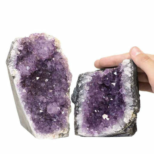 Amethyst Crystal Geode Specimen Set 2 Pieces P376 | Himalayan Salt Factory