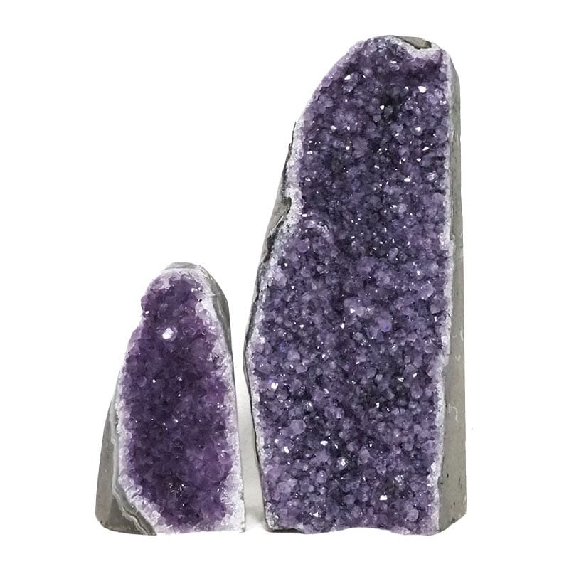 1.82kg Amethyst Polished Crystal Geode Specimen Set 2 Pieces DS1974 3 Amethyst Polished Crystal Druze Specimen Set 2 DS1974 | Himalayan Salt Factory