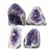 Amethyst Polished Crystal Druze Specimen Set 4 L001 | Himalayan Salt Factory