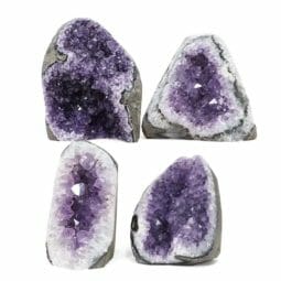 Amethyst Polished Crystal Druze Specimen Set 4 L001 | Himalayan Salt Factory