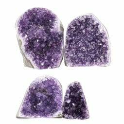 Amethyst Polished Crystal Druze Specimen Set 4 L012 | Himalayan Salt Factory