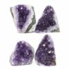 2.20kg Amethyst Polished Crystal Geode Specimen Set 4 Pieces L015 2 Amethyst Polished Crystal Druze Specimen Set 4 L015 | Himalayan Salt Factory