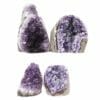 2.27kg Amethyst Polished Crystal Geode Specimen Set 4 Pieces L016 2 Amethyst Polished Crystal Druze Specimen Set 4 L016 | Himalayan Salt Factory
