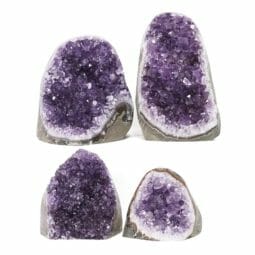 Amethyst Polished Crystal Druze Specimen Set 4 L017 | Himalayan Salt Factory